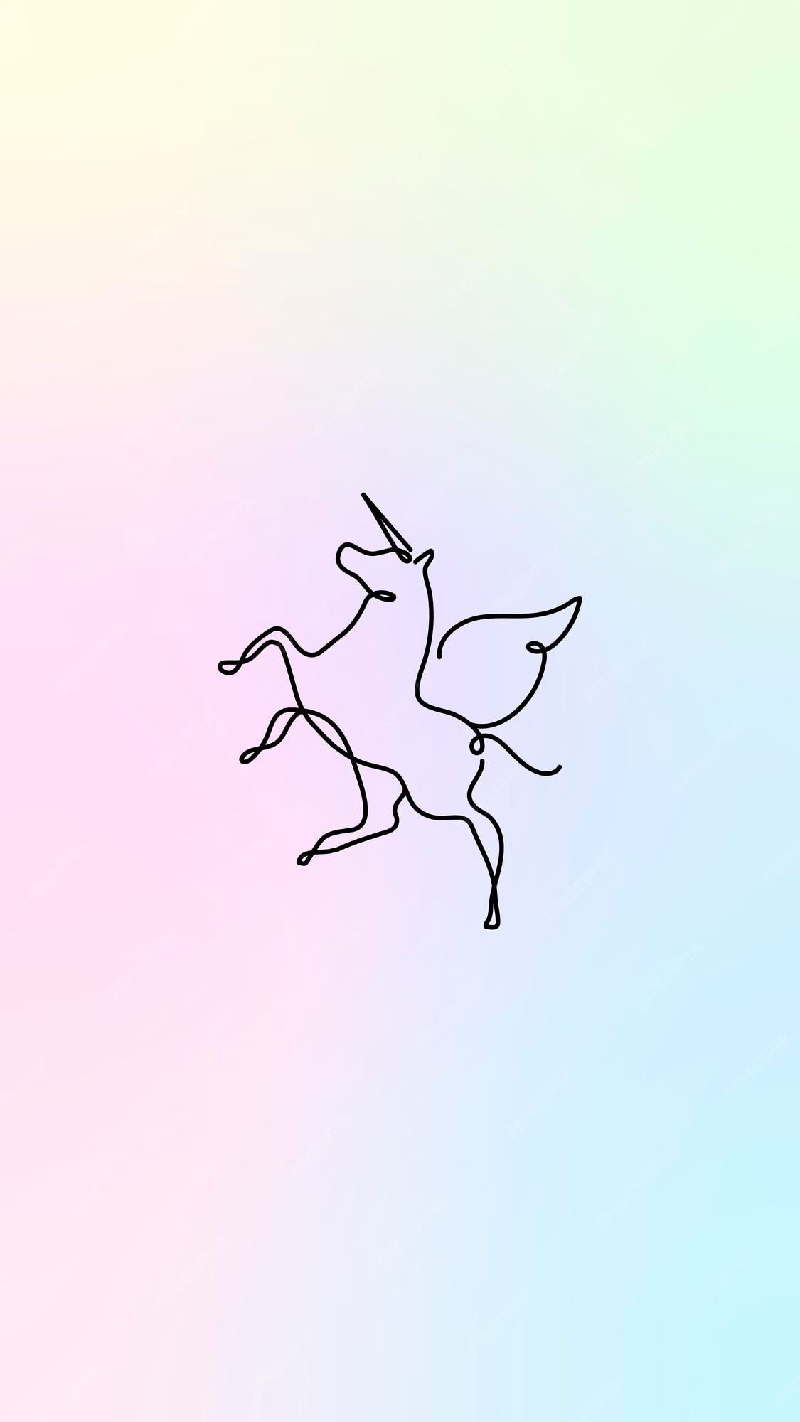 Free Vector | Unicorn iphone wallpaper, aesthetic background vector