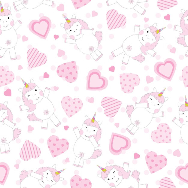 Free vector unicorn pattern design