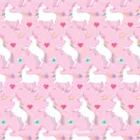 Free vector unicorn pattern