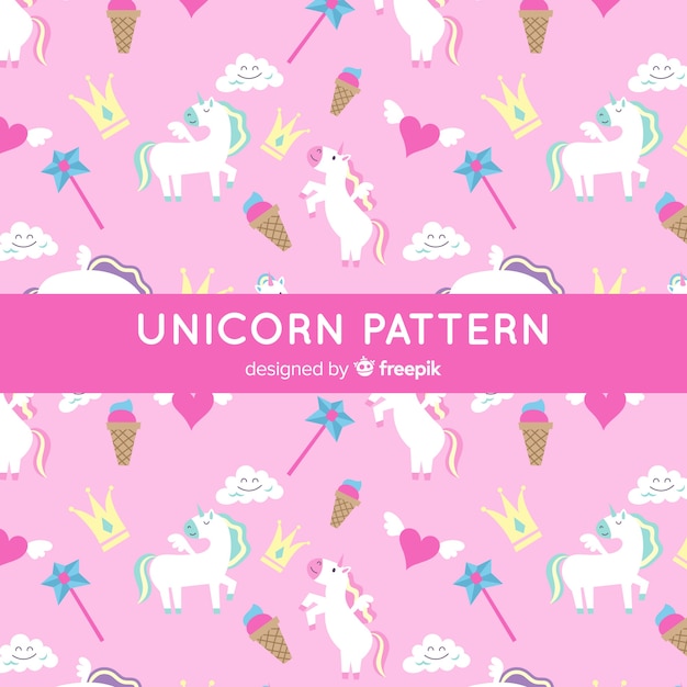 Free vector unicorn pattern