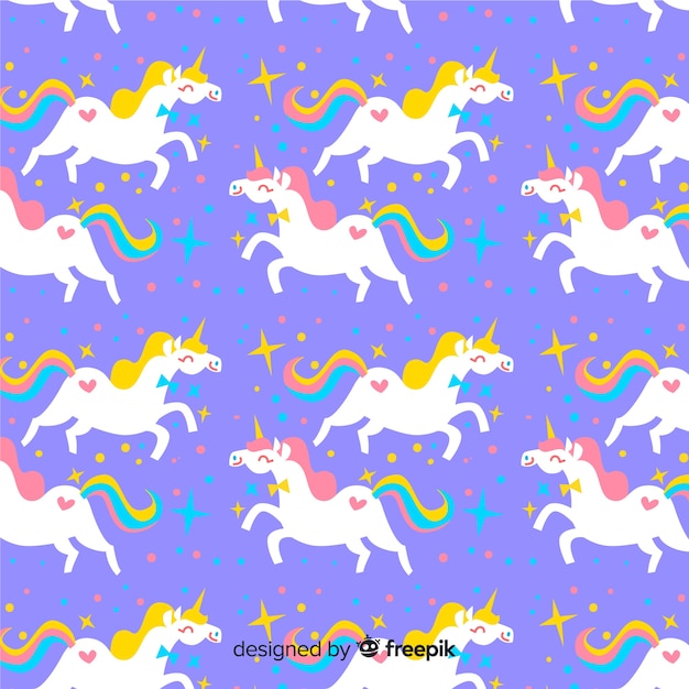 Free vector unicorn pattern