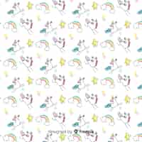 Free vector unicorn pattern