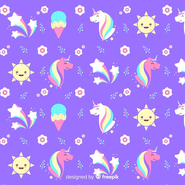 Free vector unicorn pattern