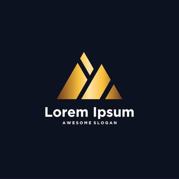 Free vector unique luxury logo gradient design illustration