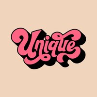 Free vector unique word typography style illustration