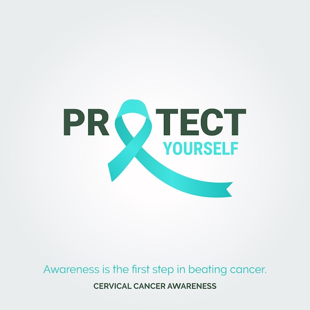 Free vector unite for cervical health victory with vector background posters