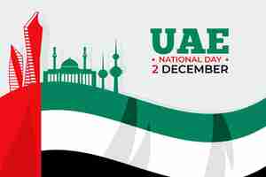 Free vector united arab emirates day flat design