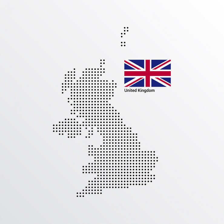Free Vector united kingdom map design 