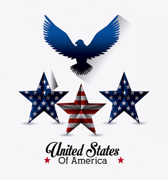 Vettore gratuito design degli stati uniti d'america.