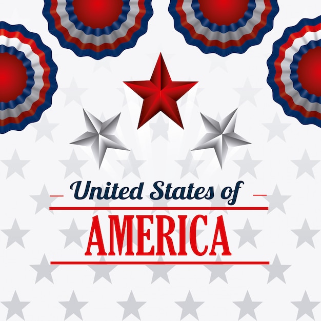 Vettore gratuito design degli stati uniti d'america.