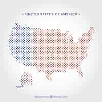 Free vector united states of america dot map