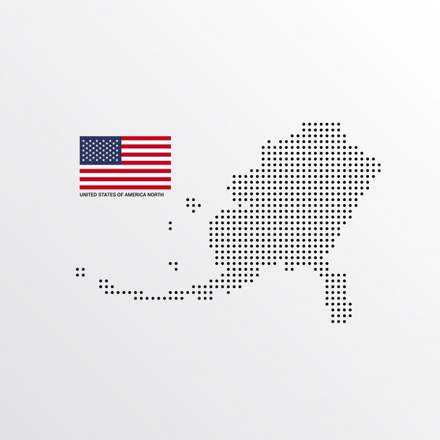 United States of America North Map design 