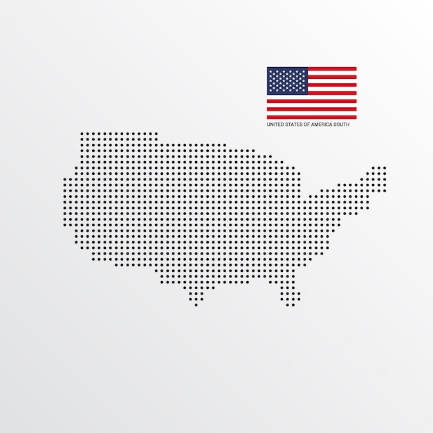 United States of America South Map design 