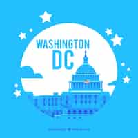 Free vector united states congress background in flat style