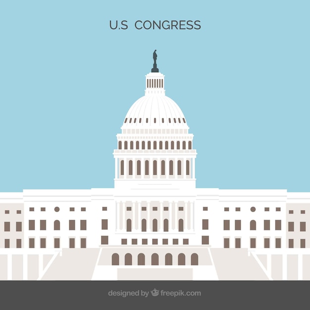 フラットスタイルの米国議会議事堂