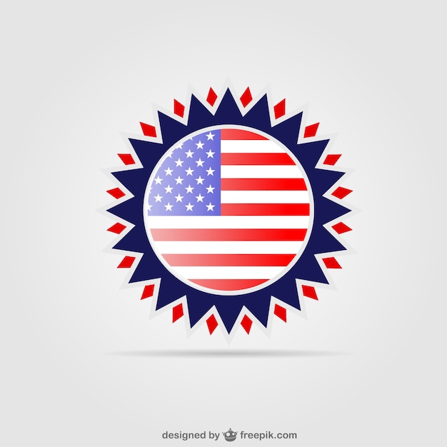 미국 국기 배지