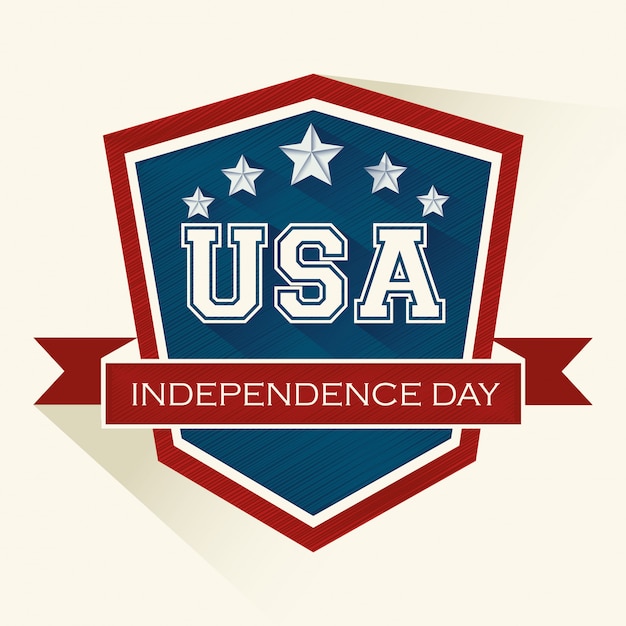 Бесплатное векторное изображение Сша с днем независимости, празднованием 4 июля