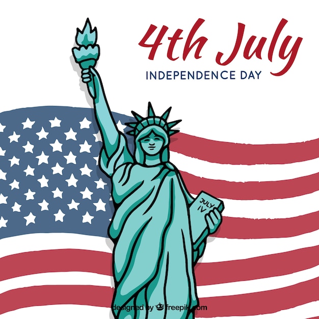 Free vector united states independence day celebration background