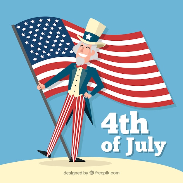 Free vector united states independence day celebration background