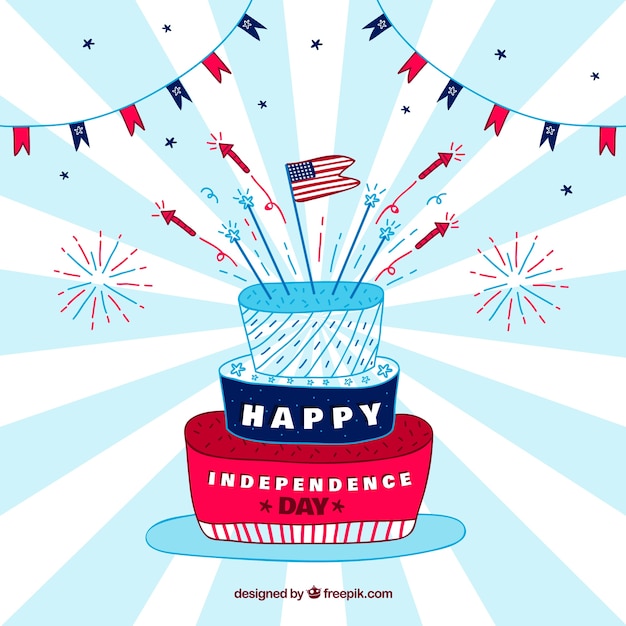 Free vector united states independence day celebration background