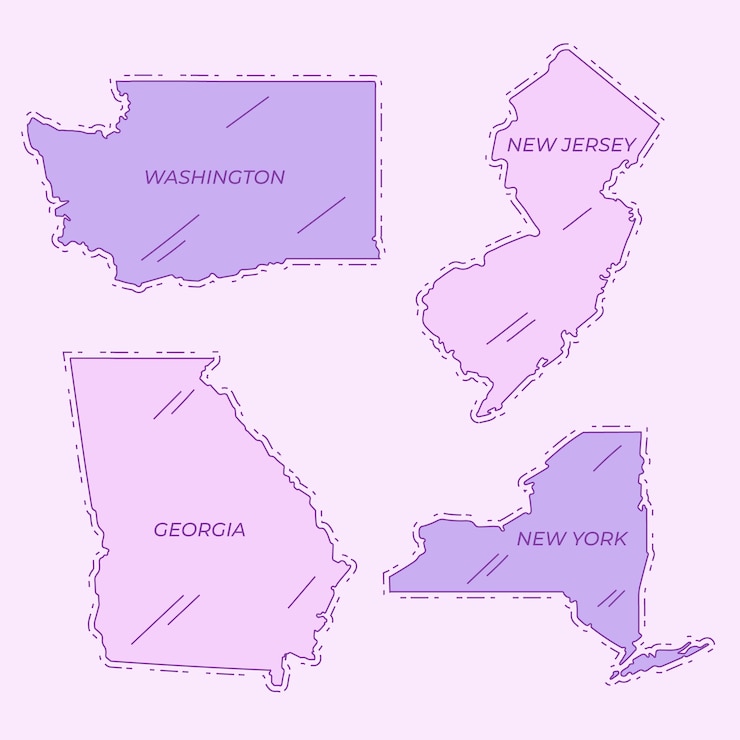 Free Vector united states outline maps