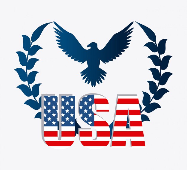 미국 애국심 디자인.