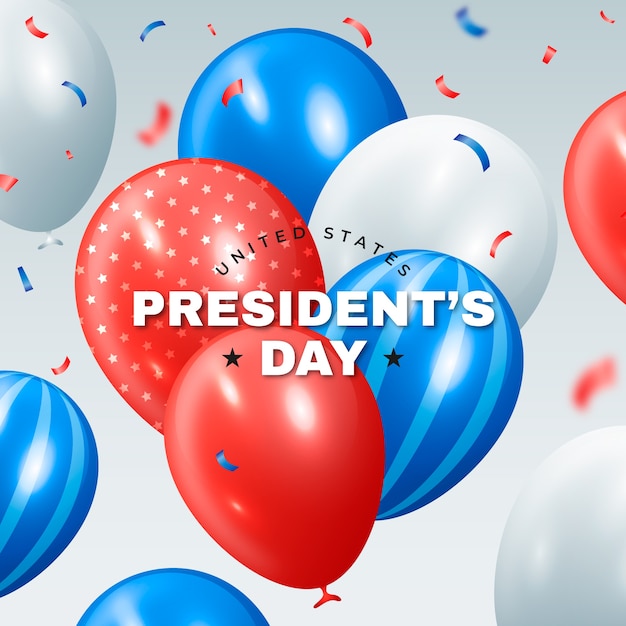 United states president's day realistic balloons