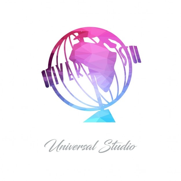 Free vector universal studio, polygonal