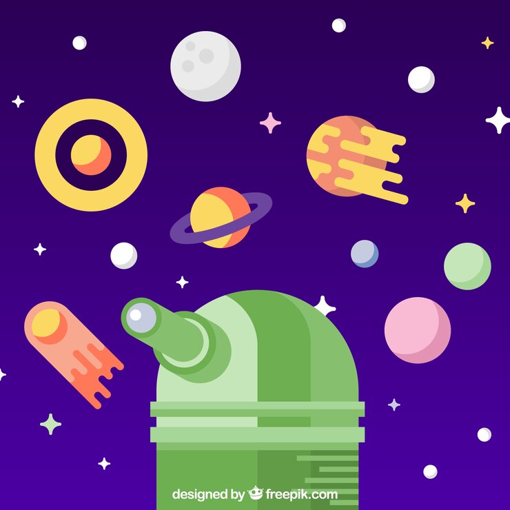 無料Vector 惑星とフラットなデザインの宇宙の背景