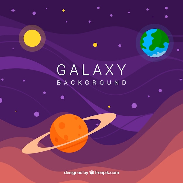 Universe and planets background 