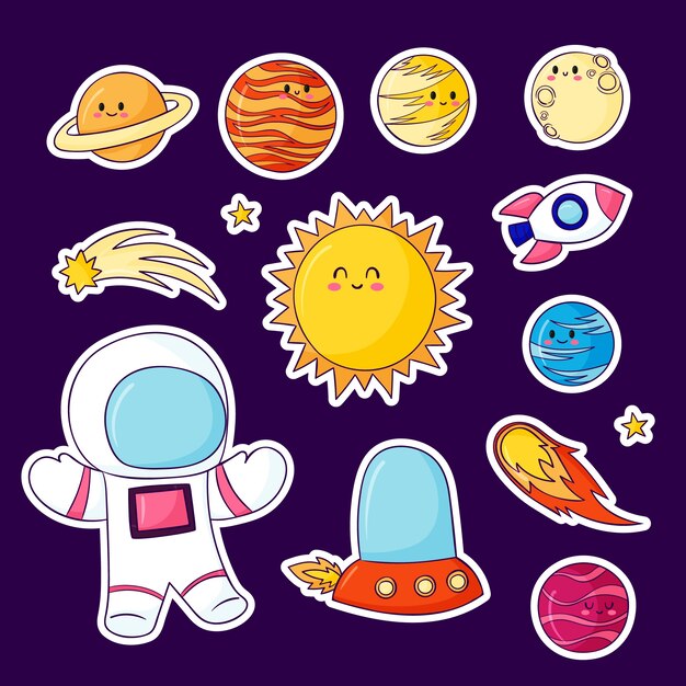 Universe sticker set