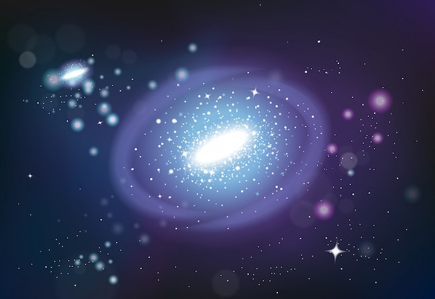 Free vector universe system realistic composition