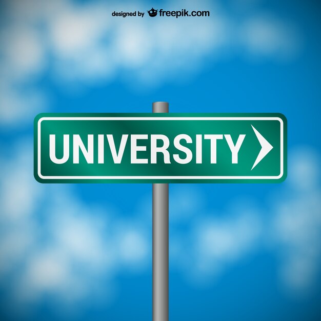 University road sign