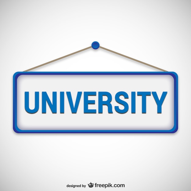 Free vector university signboard