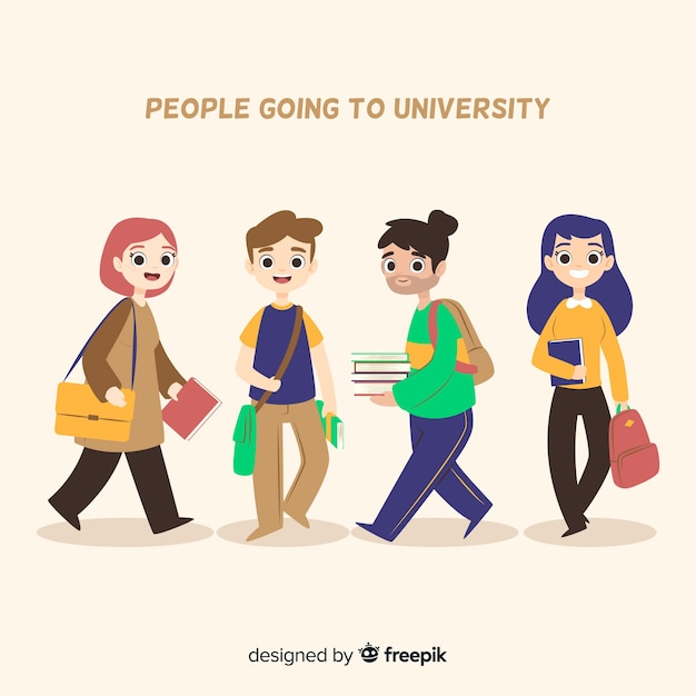 Free vector university student