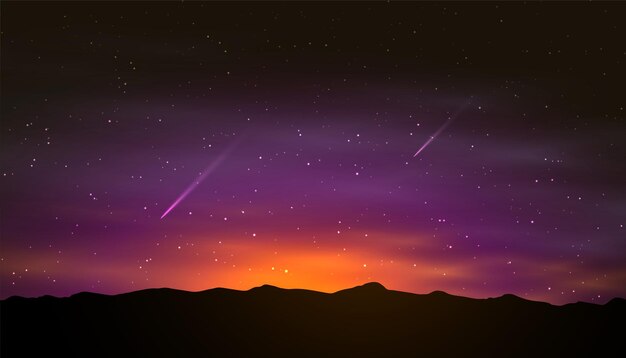 宇宙の秘密を解き放つ 星の夜空の旗