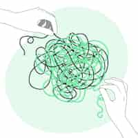 Free vector untangle concept illustration