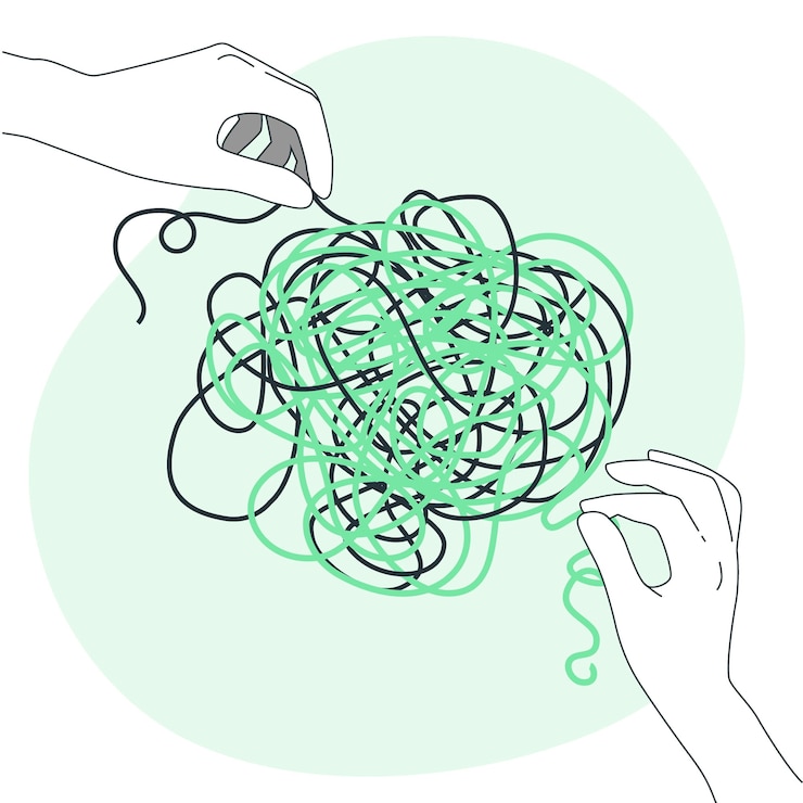 Free Vector untangle concept illustration