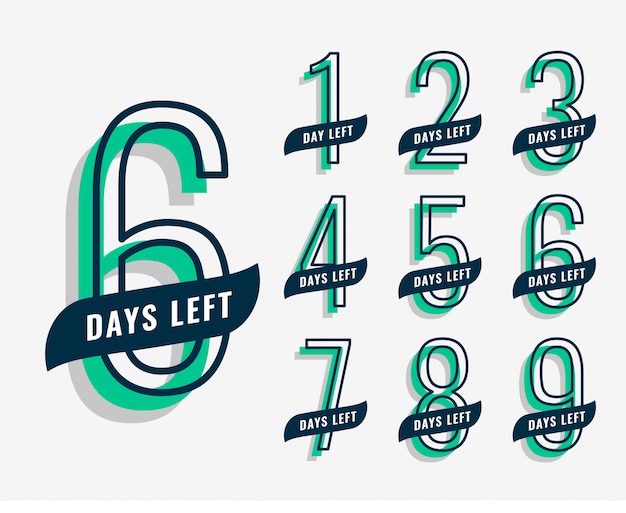 Free vector upcoming event marketing banner with number of days left