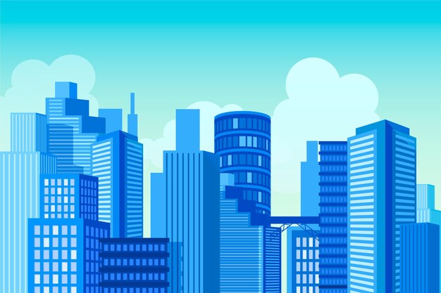 Urban city background for video conferencing