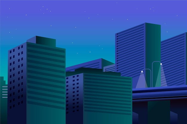 Free vector urban city - background for video conferencing