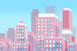 Free vector urban city - background for video conferencing