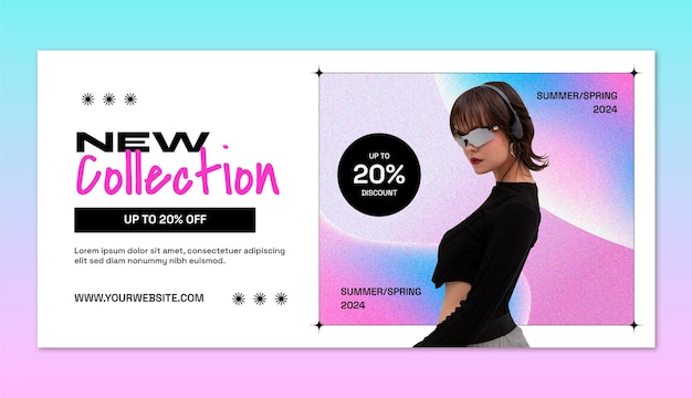 Free vector urban fashion sale banner  template