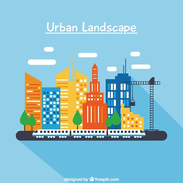 Free vector urban landscape