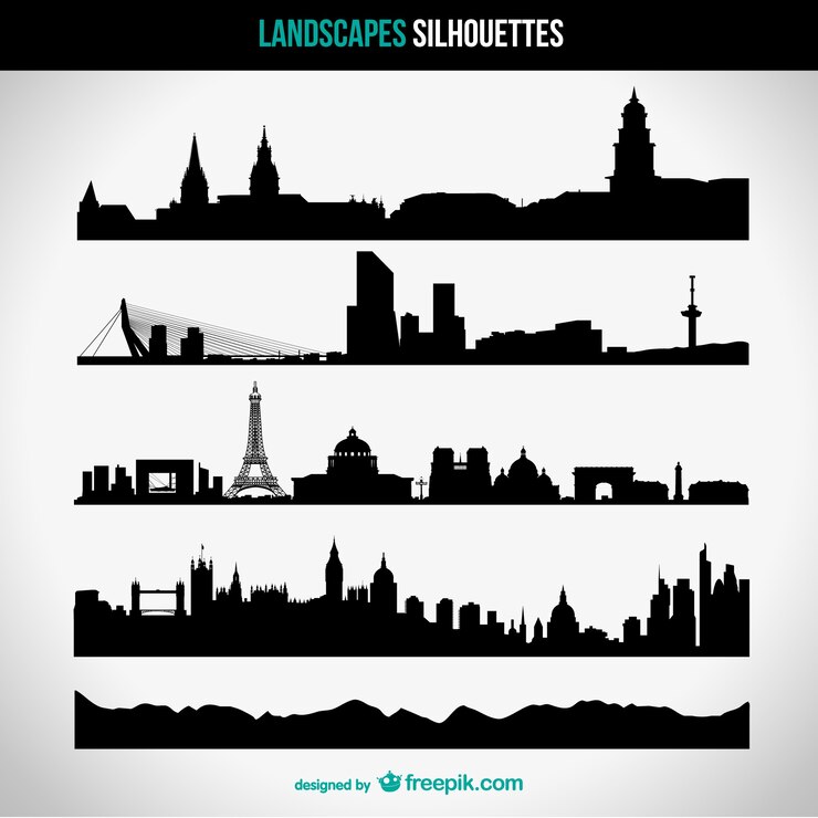 Free Vector urban skyline vector