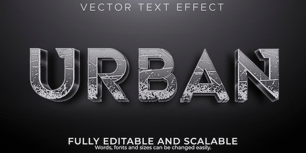 Urban text effect, editable street and building text style