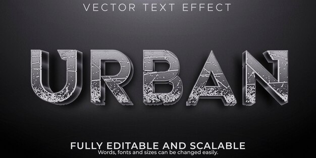 Urban text effect, editable street and building text style