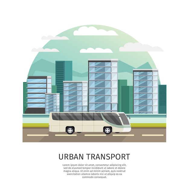 Free vector urban transport orthogonal design