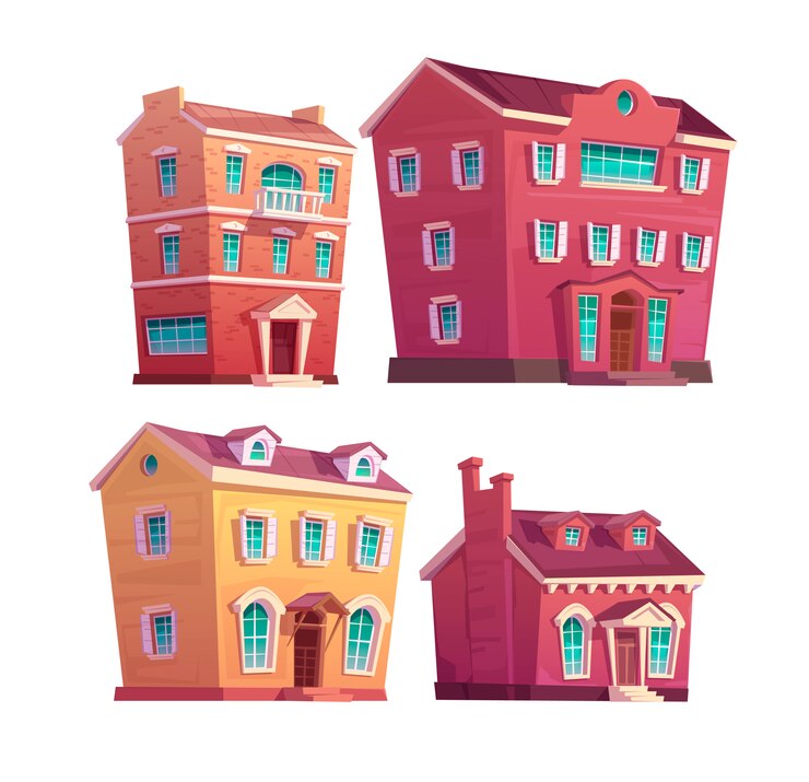 Free Vector urban victorian buildings