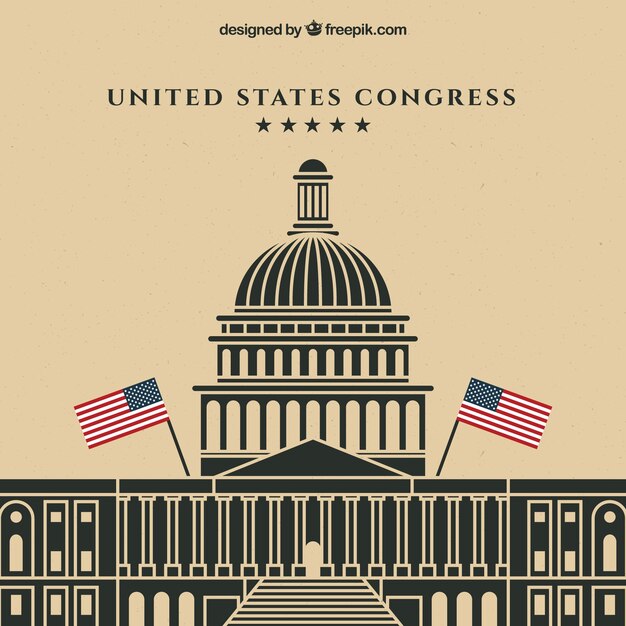 フラットなデザインの議会ビル